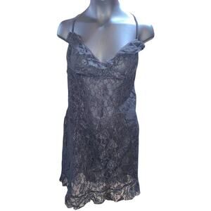 Inner secrets vintage black sheer v-neck  lingerie size medium
